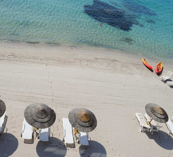 plage hôtel spa Le Pinarello en Corse du sud